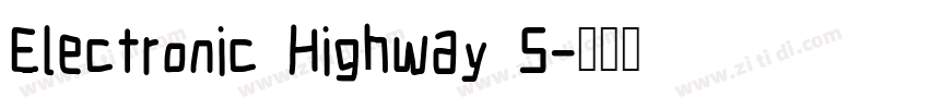 Electronic Highway S字体转换